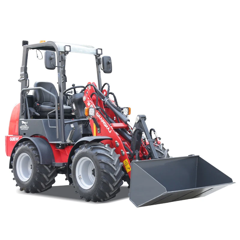 Boerderijlader Diesel Kubota Motor Mini-lader Euro5 EPA Wiellader Hydraulische 4×4 Compacte lader 2 ton laders Op maat gemaakt