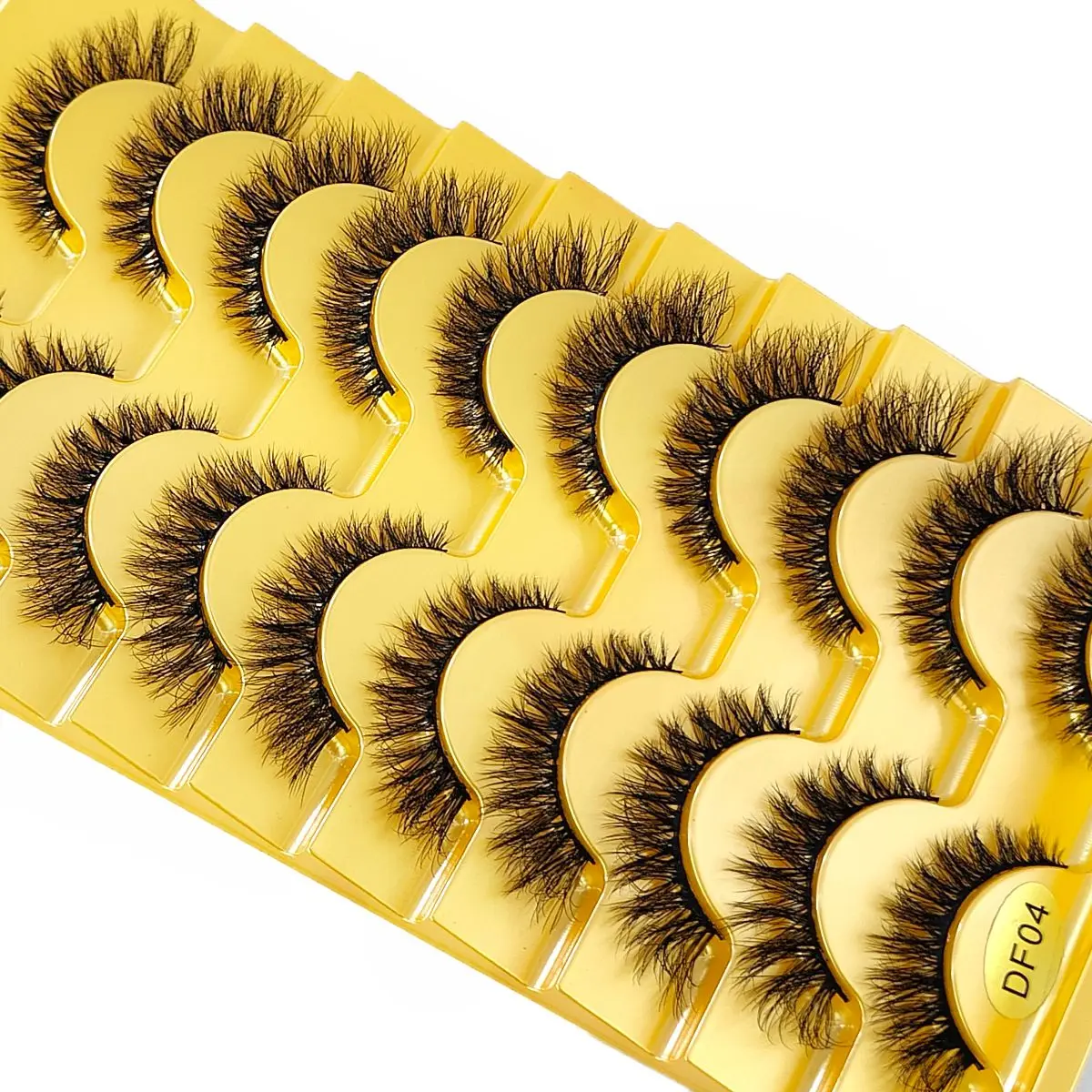 HBZGTLAD 10 Paar falsche Wimpern, Katzenauge, flauschige künstliche Nerzwimpern, dünne Wimpern, dramatische lange, dicke Volumen-Nerz-Falsche Wimpern – Detail 10