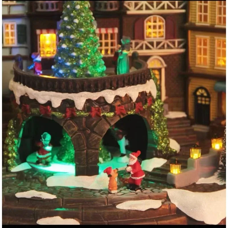 Poly Village Resin Tree Rotating with Flash Emitting Diode Light 8 Songs
