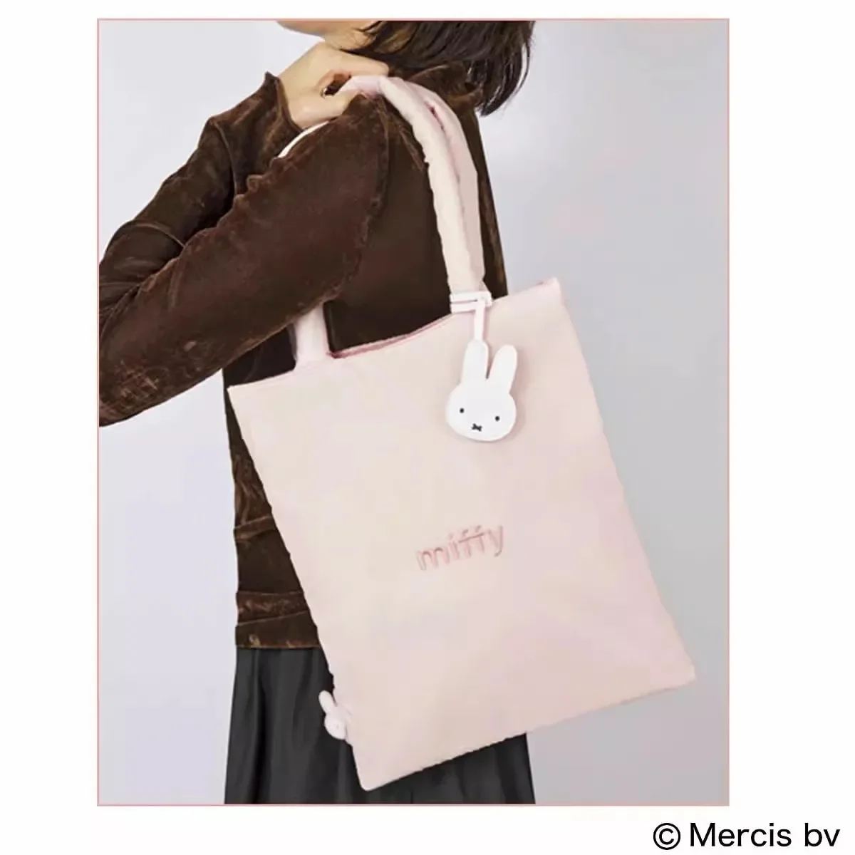 

Kawaii Miffy One Shoulder Handbag Lightweight Bag Large Capacity Storage Bag Tote Bag Boys and Girls Toy Birthday Gifts