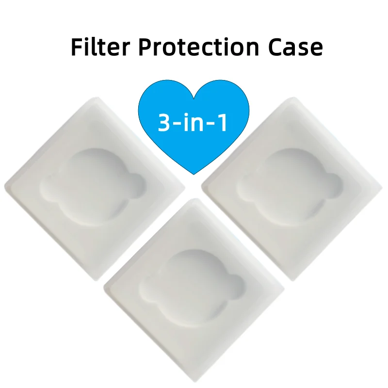 

3PCS Lens Filter Protective Box Transparent Filter Case With Sponge Pad 30-105mm Universal Filter Cover Photography Accessories