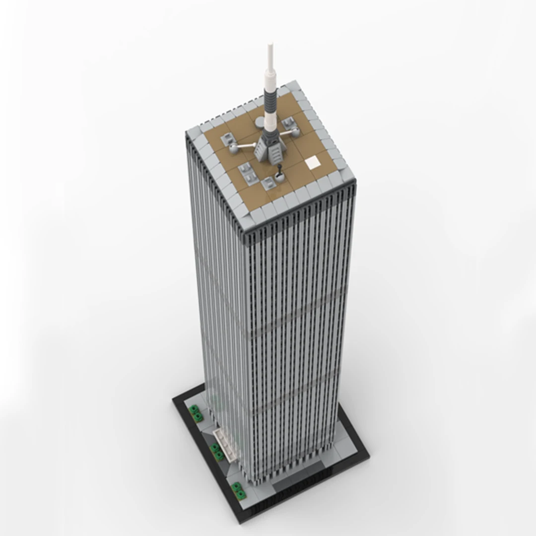 MOC-127129 World Trade Center 1:800 Building Blocks 2000PCS fai da te Building Blocks giocattoli per bambini regali disegni elettronici