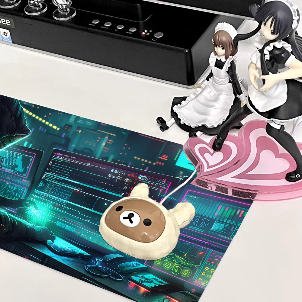 Mousepad kode Programmer alas meja Keyboard besar alas Mouse Gaming pengunci matras antiselip