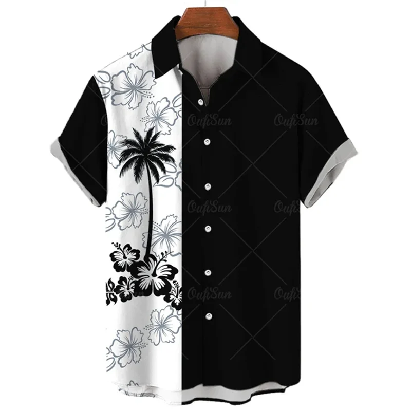 

2023 Men's Shirts 3D Printed Men's Summer Casual Short Sleeve Loose Oversized Shirt Hawaiian Shirt Party Beach Top