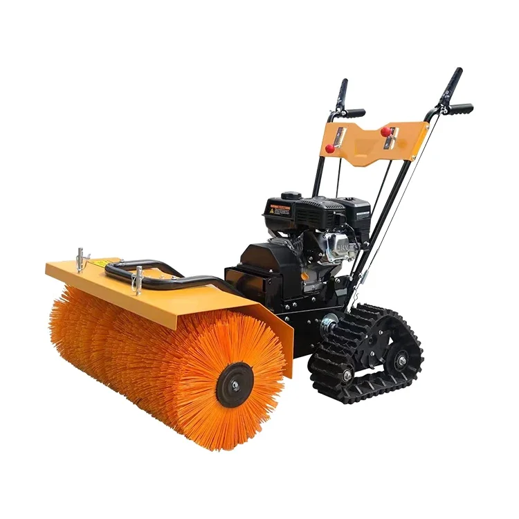 

Gasoline Hand-push Snow Thrower Small School Road Household Snow Removal Tool Snowplow