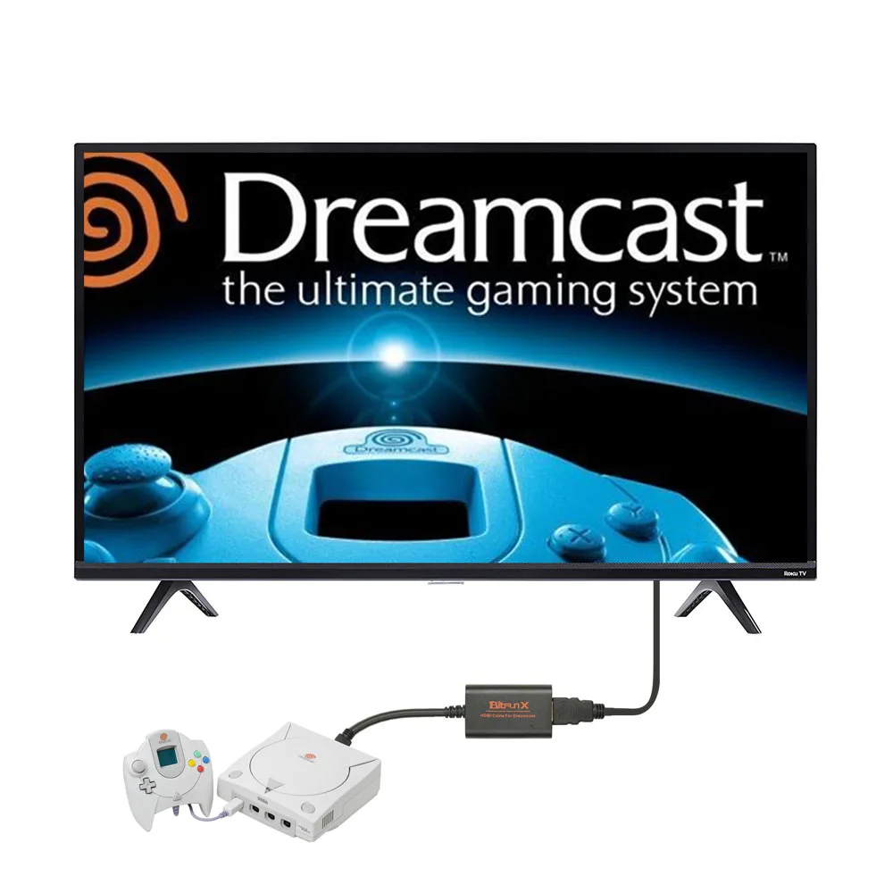 Digital HDMI Adapter For Sega Dreamcast Consoles HDMI Audio Video HD-Link Cable For All Version Sega Dreamcast Game Machine