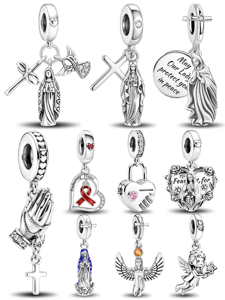 925 versilbertes Liebesherz, klassisches, heiliges Mutterperlen-DIY-Armband, Armreif, Geschenk aus hochwertigem Schmuck