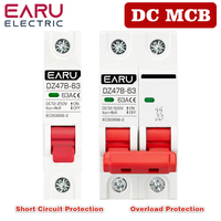 DC12V 24V 48V 36V DC MCB Battery Car Protector Mini Circuit Breaker DZ47 DC Positive And Negative Pole Rotection Switch Isolator