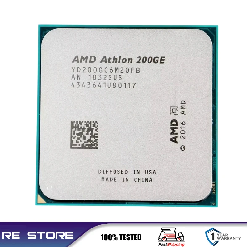 AMD Athlon X2 200GE 3.2GHz 2-Core CPU 프로세서 리뷰 및 추천