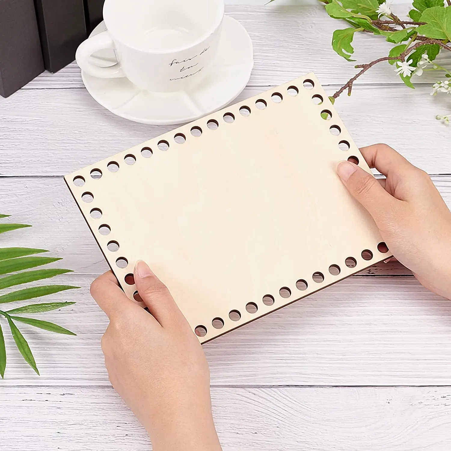 7.8x5.9 Polegada fundo de cesta de madeira natural, cesta de crochê em branco retângulo base de madeira para cesta diy tecelagem suprimentos hy