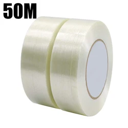 50M Super Strong Clear Filament Duct Tape Heavy Duty Waterproof Strapping Tape for Repairs Shipping Packing