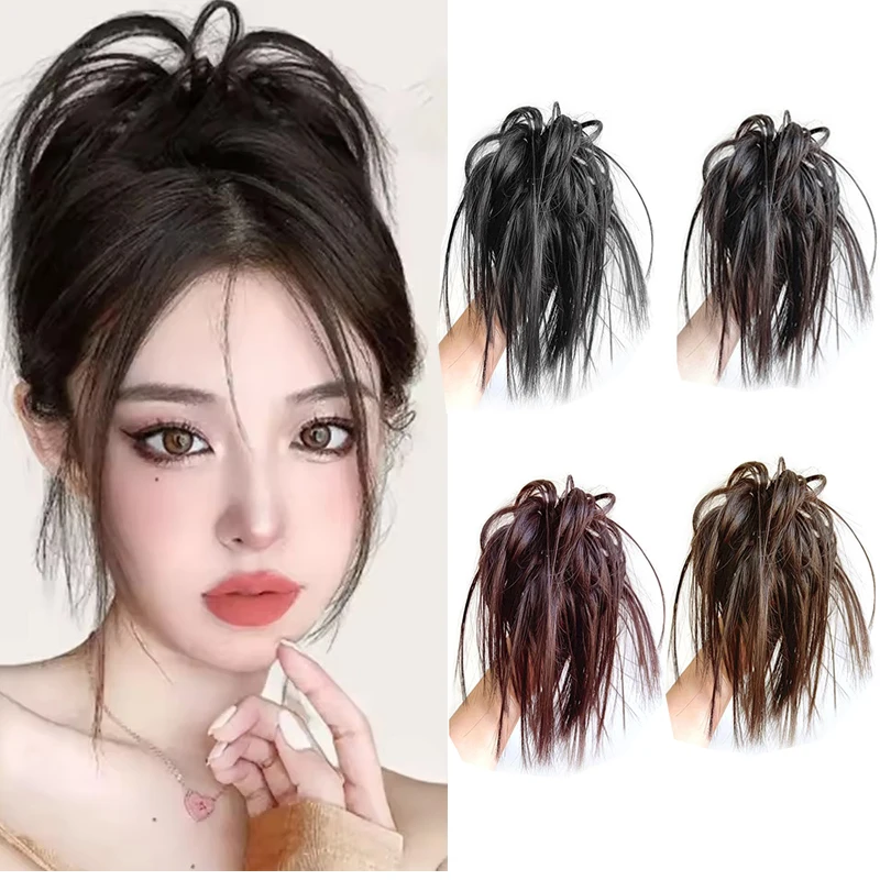 Synthetic Wig Hair Clip Fluffy Natural Increase Hair Volume Wig Hair Rope Personalized Hairpin Hair  Accessory for Women