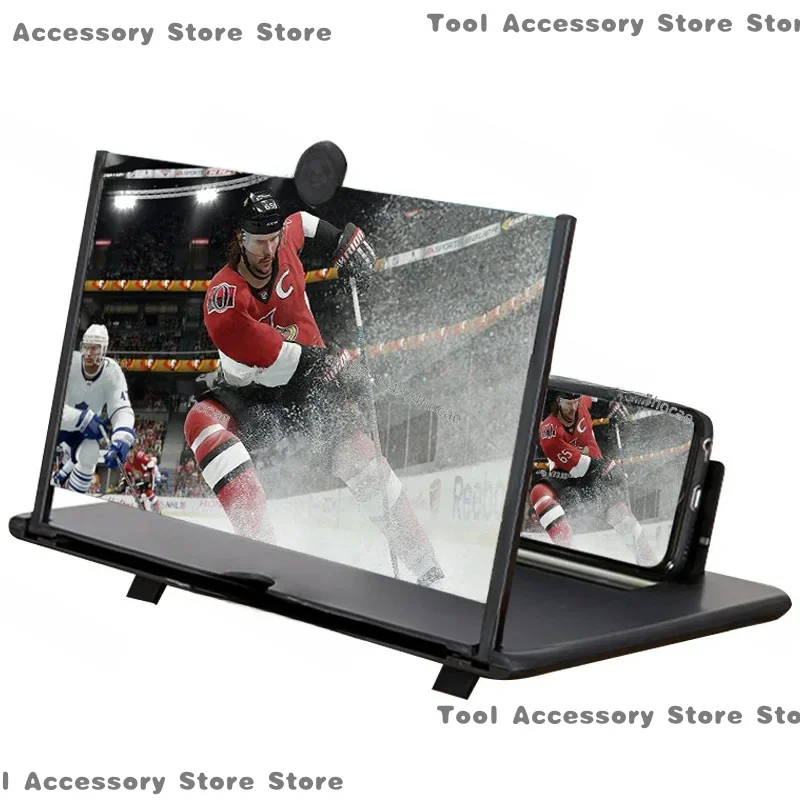 18 12 14 Inch Pull Screen Amplifier High Definition Video Glass Mobile Phone Magnifying Mirror