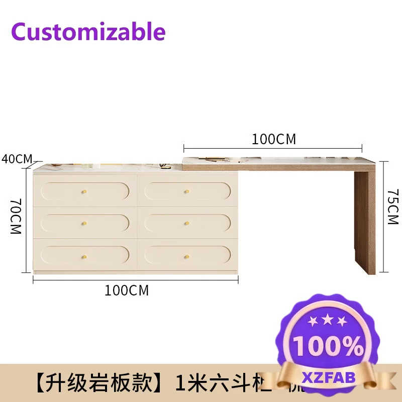 Factory Direct 2026 retractable dresser bedroom small apartment exquisite modern simple desk chest integrated Internet celebrity