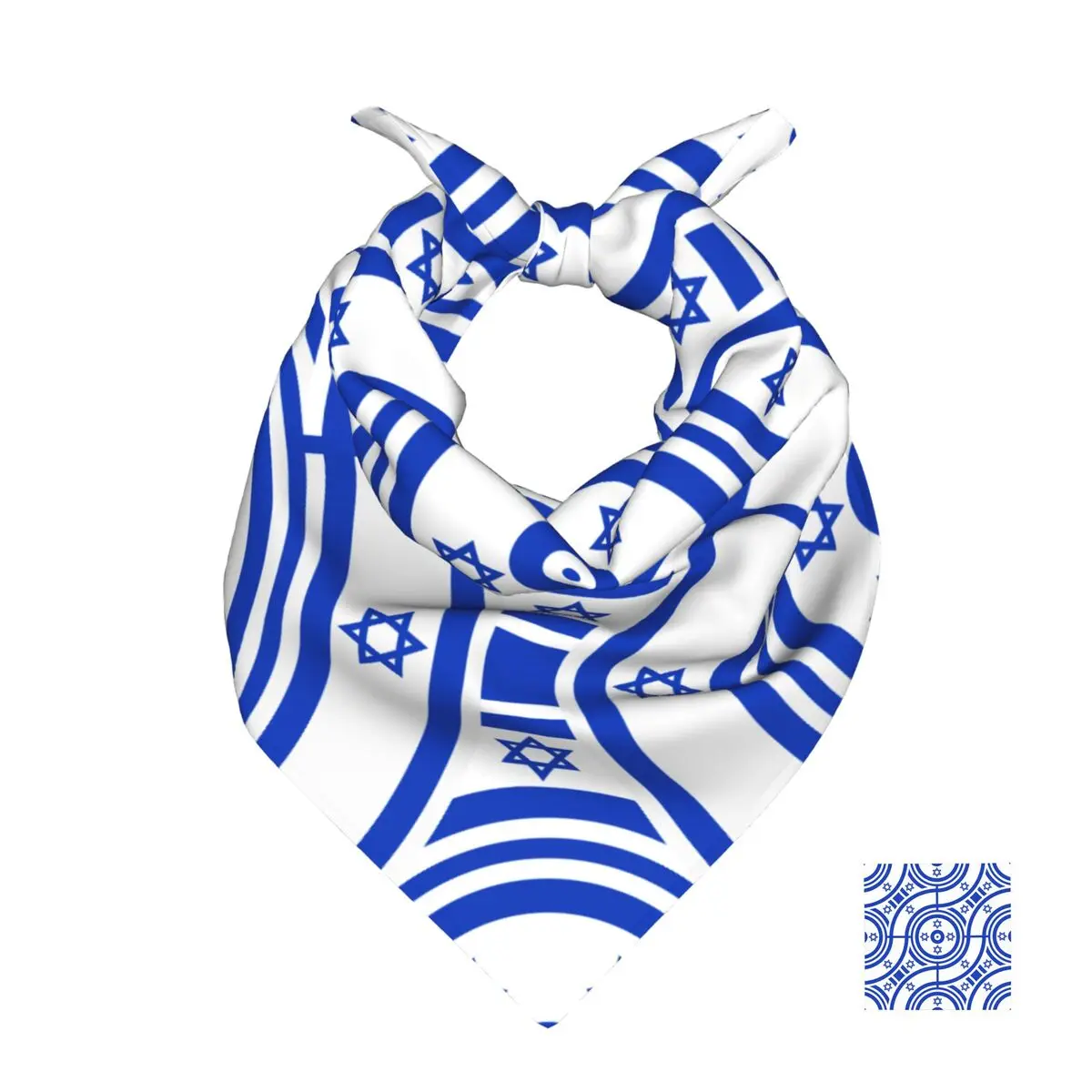 Israel Flag Square Scarf Soft Breathable Daily Kerchief