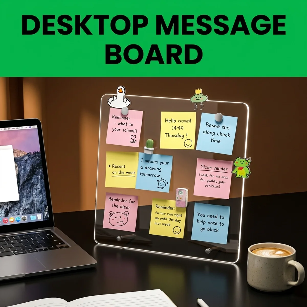 A transparent acrylic schedule planning board with a frame, a smooth writing dry-erase schedule organizer, suitable for decorati