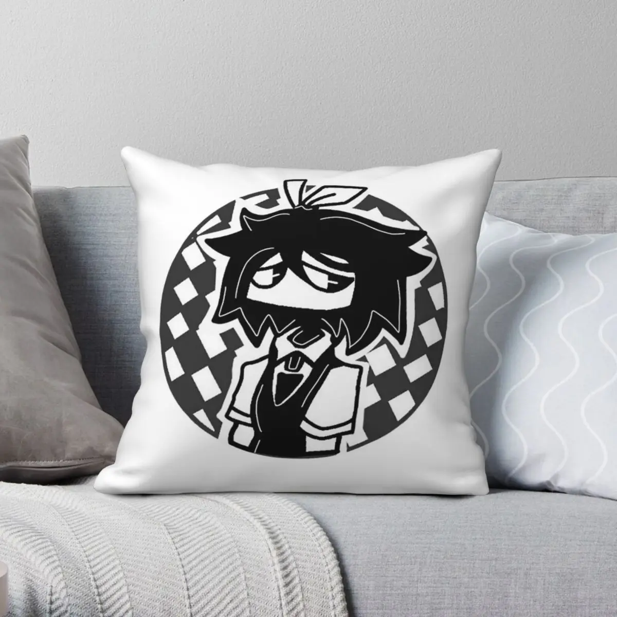 Abbie Fundamental Paper Education Square Pillowcase Polyester Linen Velvet Creative Zip Decorative Pillow Case Room Cover