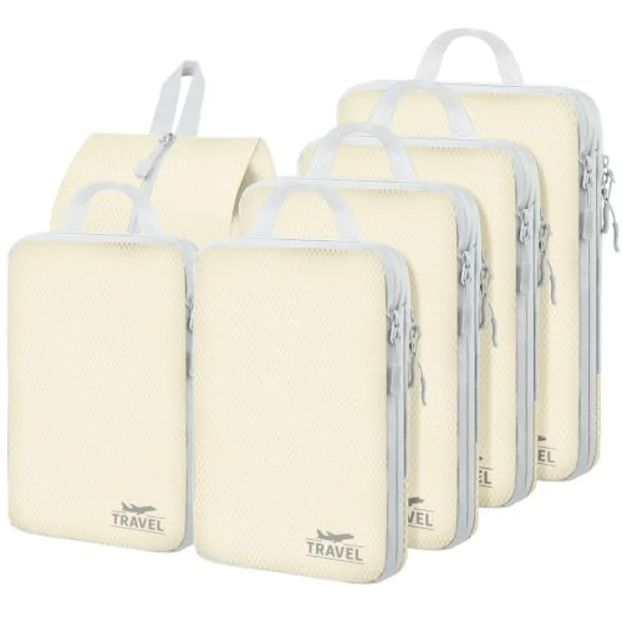 

6 Set Compression Packing Cubes Suitcase Organizer Lightweight Travel Essentials Compression Bags For Travel Accessories Luggag