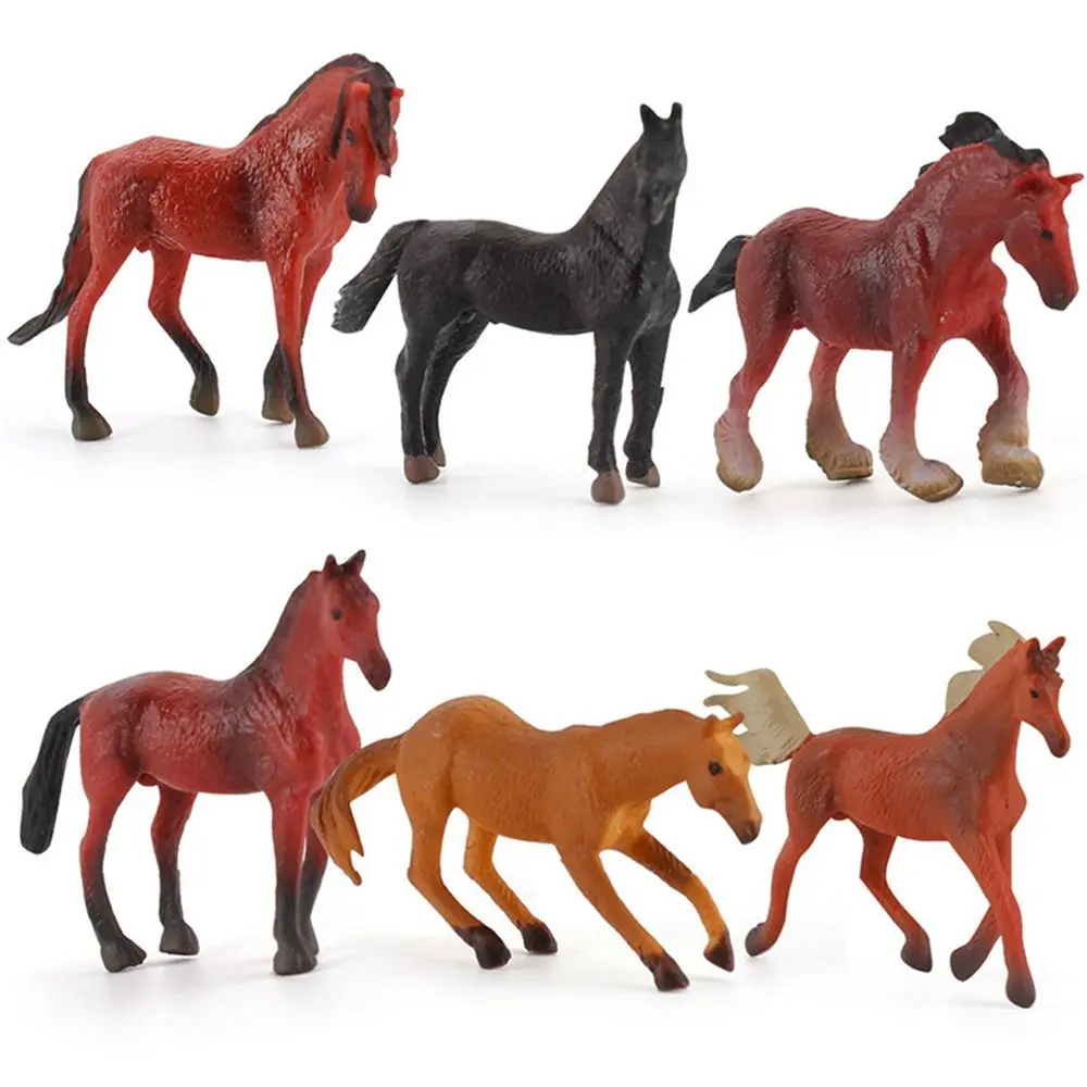 Stallion Foal  Figures for Kids Simulation Pony Figurines Educational  Toys Desktop Ornaments Animal Models Horse  Miniature