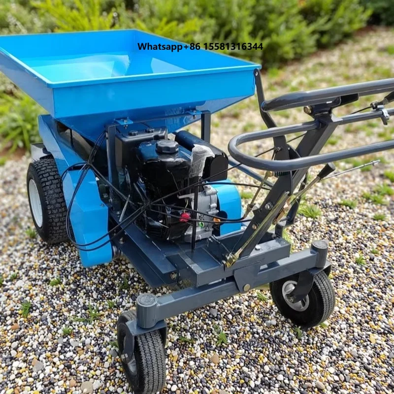 Automatic Fertilizer Spreader Small Self-propelled Compost Spreader Hand Pushed Garden Fertilizer Spreader