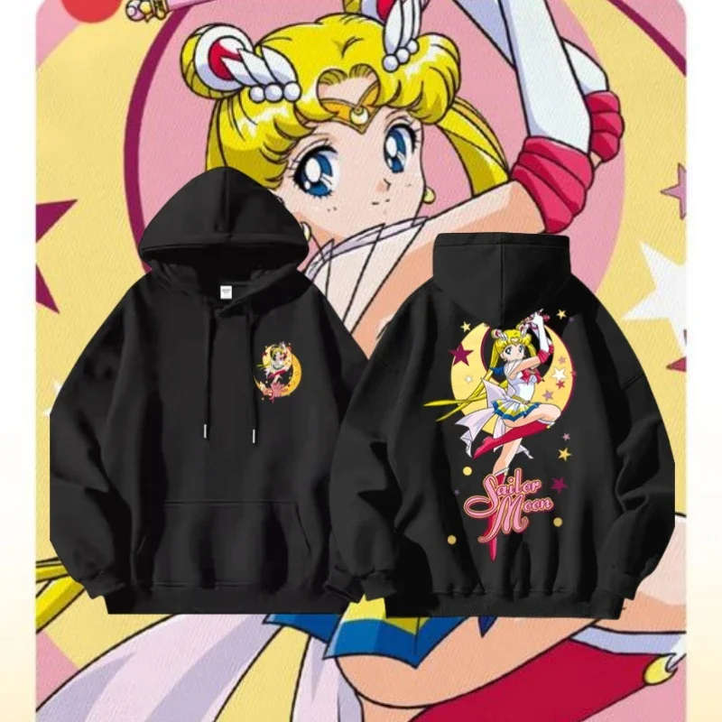 

25-26 Sailor Moon Love and Justice Beautiful Girl Warrior Autumn/Winter New Anime Peripheral Hoodie Neutral Fashion Top Coat