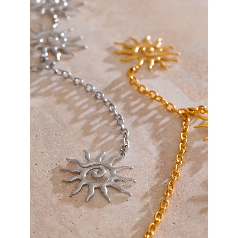 Yhpup 2025 Fashion Stainless Steel Sun Belly Waist Chain for Women Summer Statement Jeans Rave Body Jewelry Accessory Waterproof