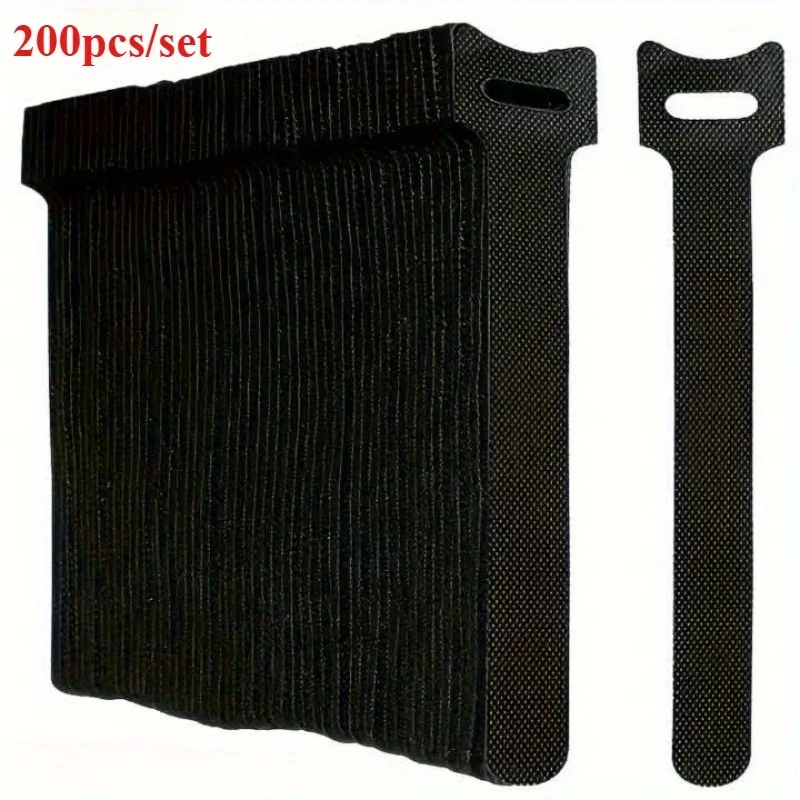 

100 /200pcs Reusable Cable Ties with Hook and Loop Cable Ties 5.94 Inch Fastening Cord Organizing Home Office and Data Centers