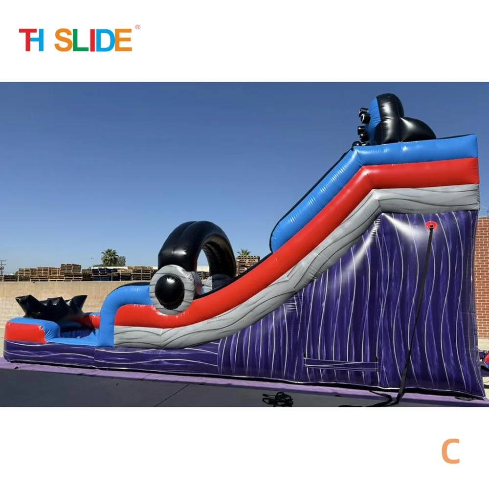 Par expédier à porte, toboggan gonflable de nouveau design 2025, toboggan gonflable commercial avec piscine pour enfants et adultes