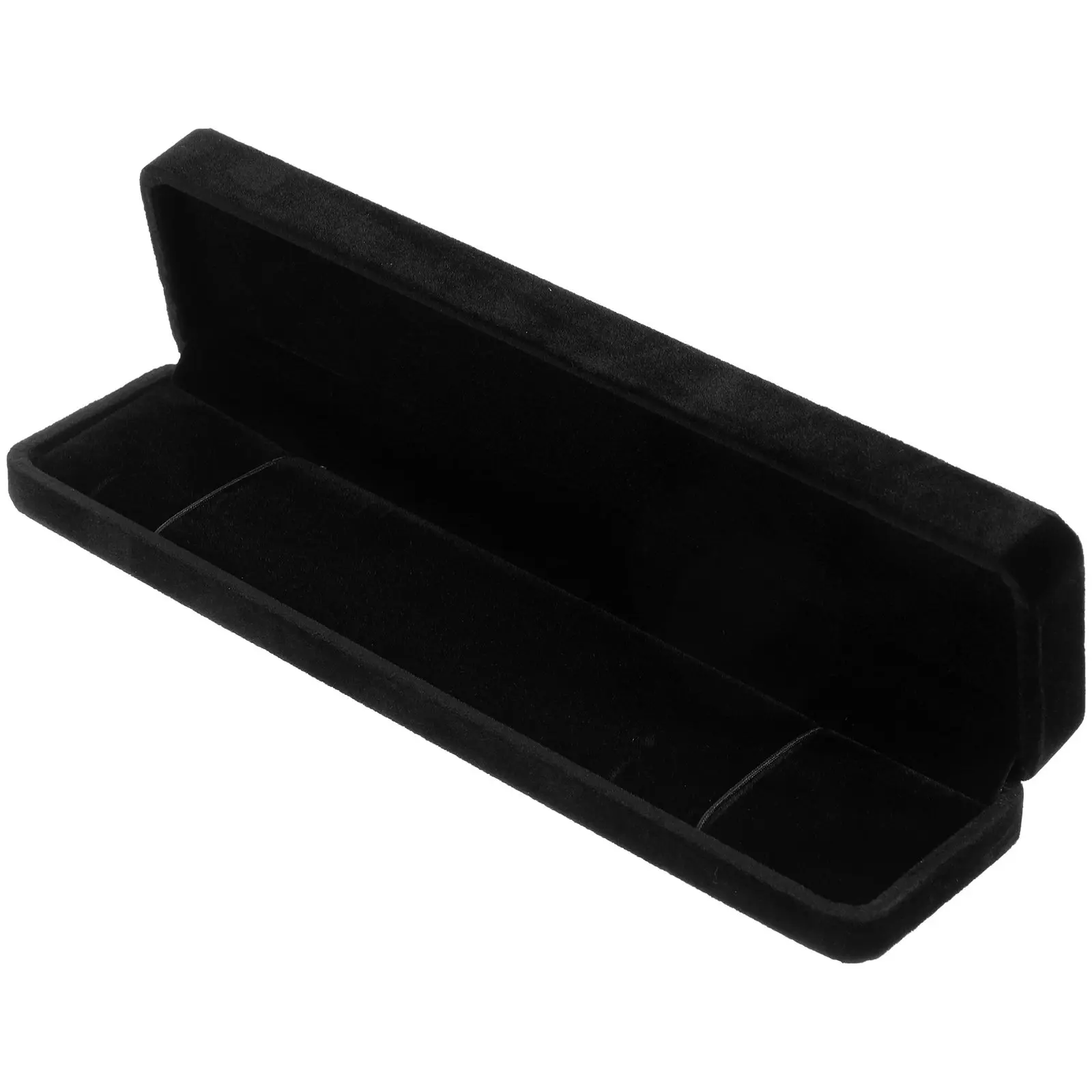 

2Pcs Long Necklace Storage Box Black Simple Design Jewelry Organizer Case Gift Box for Bracelets Necklaces Wedding Birthday