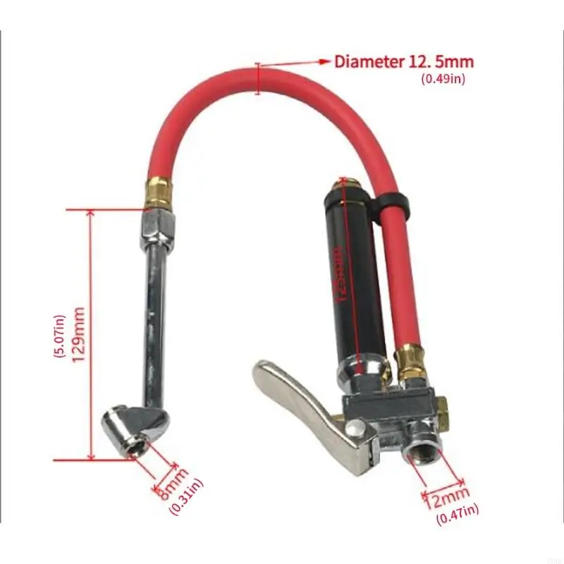 2025 جديد مانومتر مانومتر اختبار الهواء نفخ خراطيم مرنة الإطارات مدافع الضغط