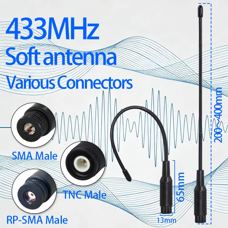 Antenne LORA 433 MHz, Antenne Souple 433 MHz, Antenne Omnidirectionnelle SMA à Gain Élevé, Longue Portée, Module De Télécommande