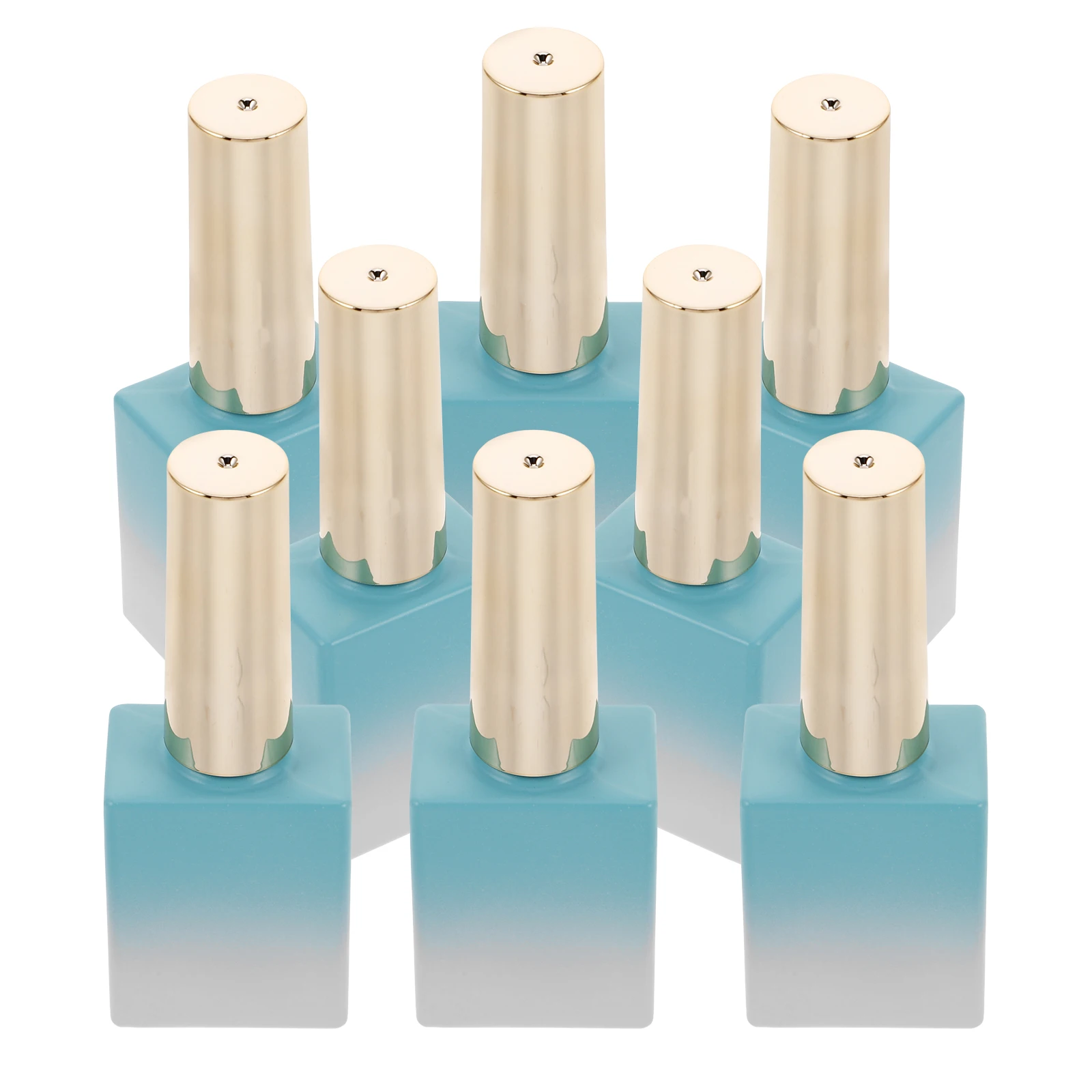 8 Pcs ภาษาโปลิชคําขวดเล็บขวด 11 7ml Glass Gradient แปรงหมวกขวดรีฟิลคอนเทนเนอร์ตัวอย่าง