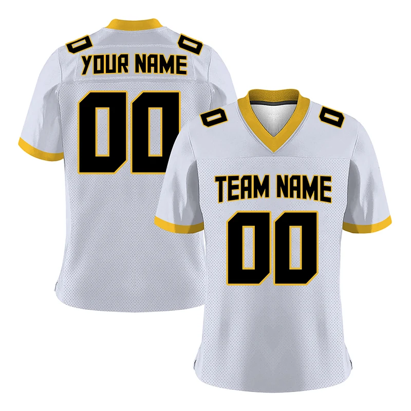 2022 2023 American Football Jerseys Men Soccer Shirts White Mesh Custom Jersey Gaa Rugby Team TShirts Play Game Sportwear