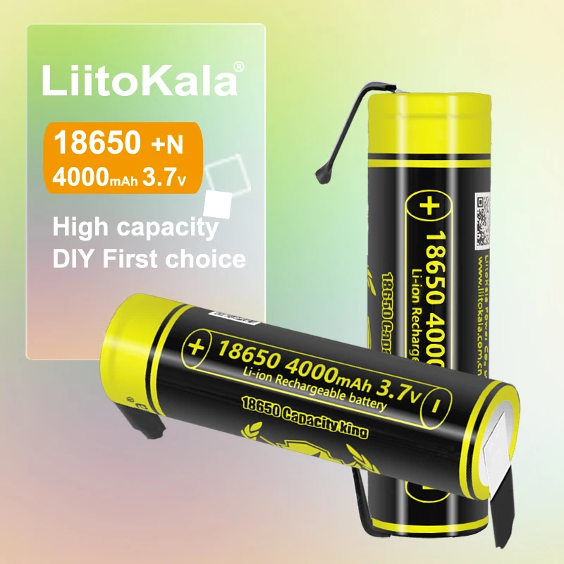 1-30 قطعة LiitoKala Lii-King4000-Nicke أعلى قدرة 18650 4000 مللي أمبير بطارية أصلية 3.6 فولت بطاريات قابلة للشحن لمصباح يدوي