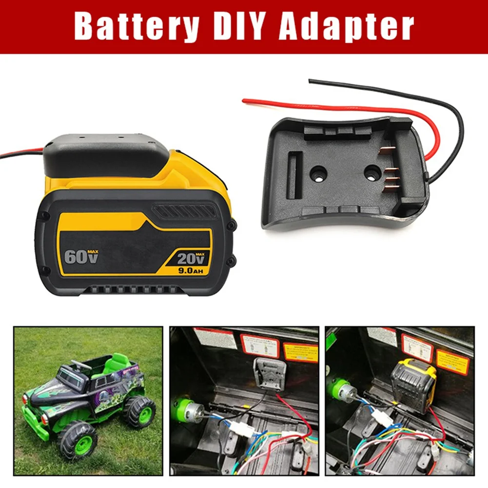 Adaptor baterai untuk DeWALT Flexvolt 60V Max Dock konektor daya 12 pengukur 54