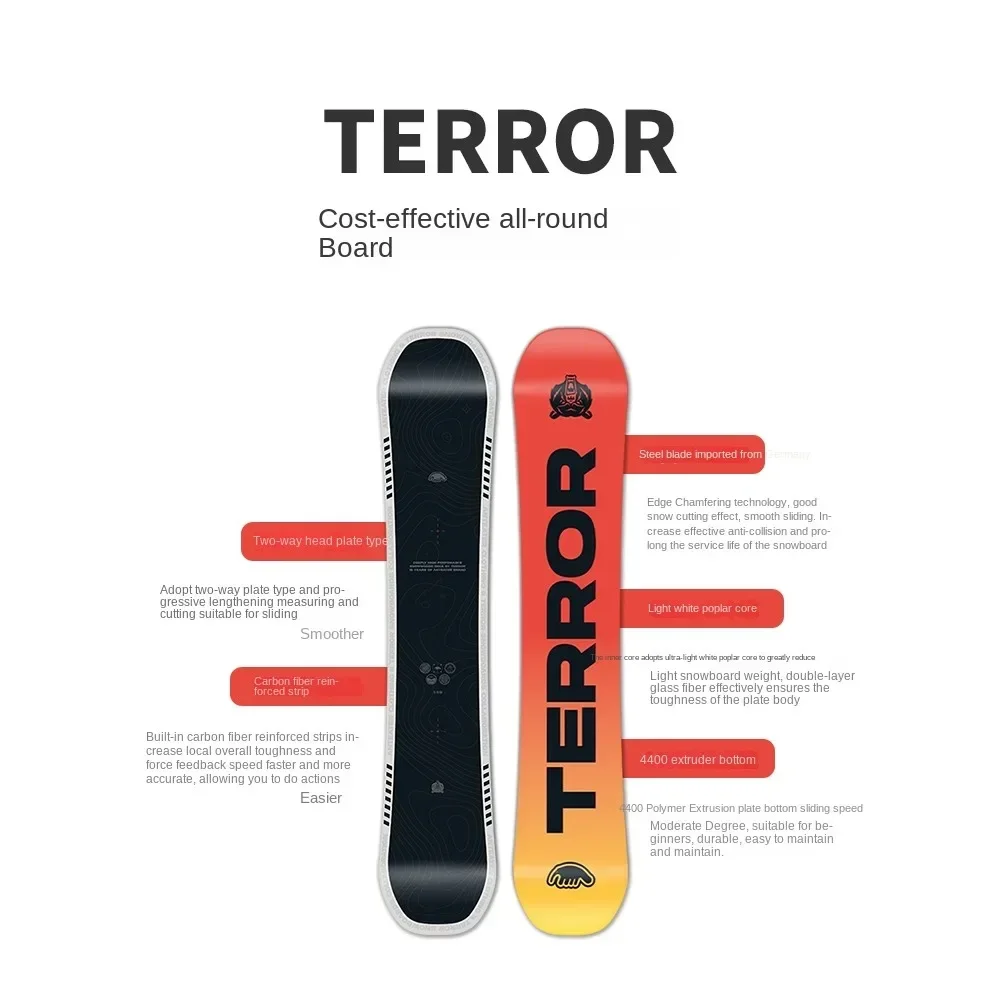 TERROR SNOW Snowboard for Men and Women, Adult Snowboard,136cm,140cm,145cm,147cm,149cm,152cm,155cm,158cm,161cm,163cm