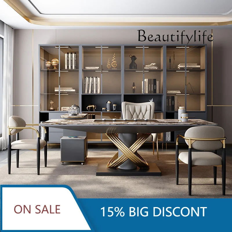 

Nordic Advanced Rock Slab Tea Table Simple Kettle Integrated Tea Table X