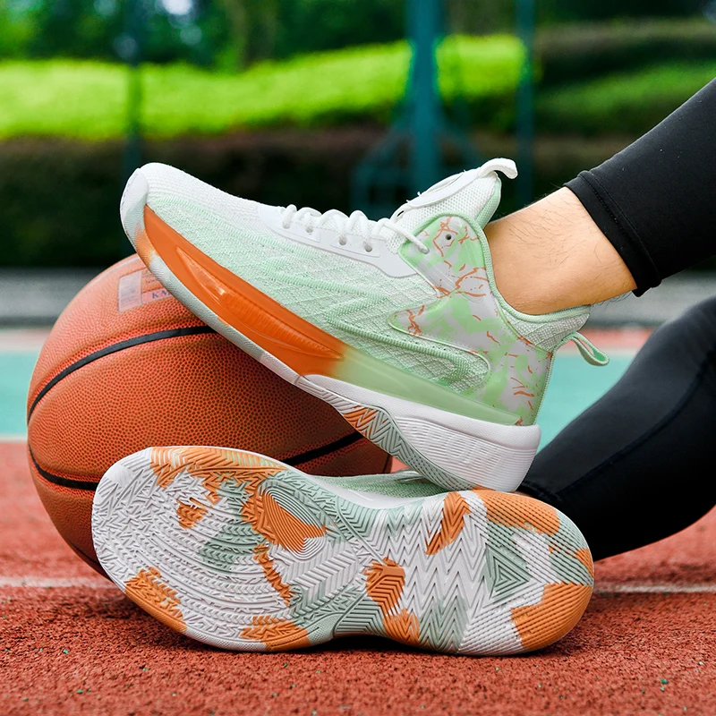 Basketball shoes men's new spring and autumn breathable net shoes men's sports shoes high top men's shoes non-slip soft sole run