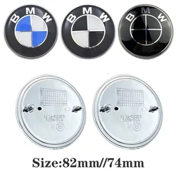 2Pcs 82mm 74mm Car Emblem Badge Hood Front Rear Trunk Logo For Bmw E46 E39 E38 E90 E60 Z3 Z4 X3 X5 X6 F10 F30 F32 51148132375