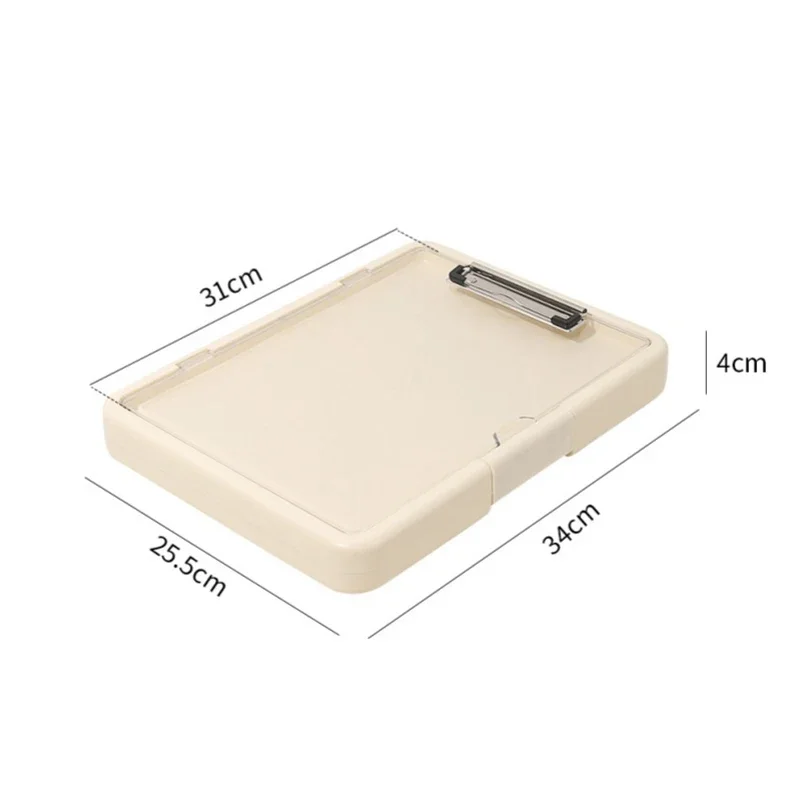 1-2PCS A4 Multi-Function Exam Folder with Clip Document Organizer for Students Office Work Portfolio Storage Test Paper Holder