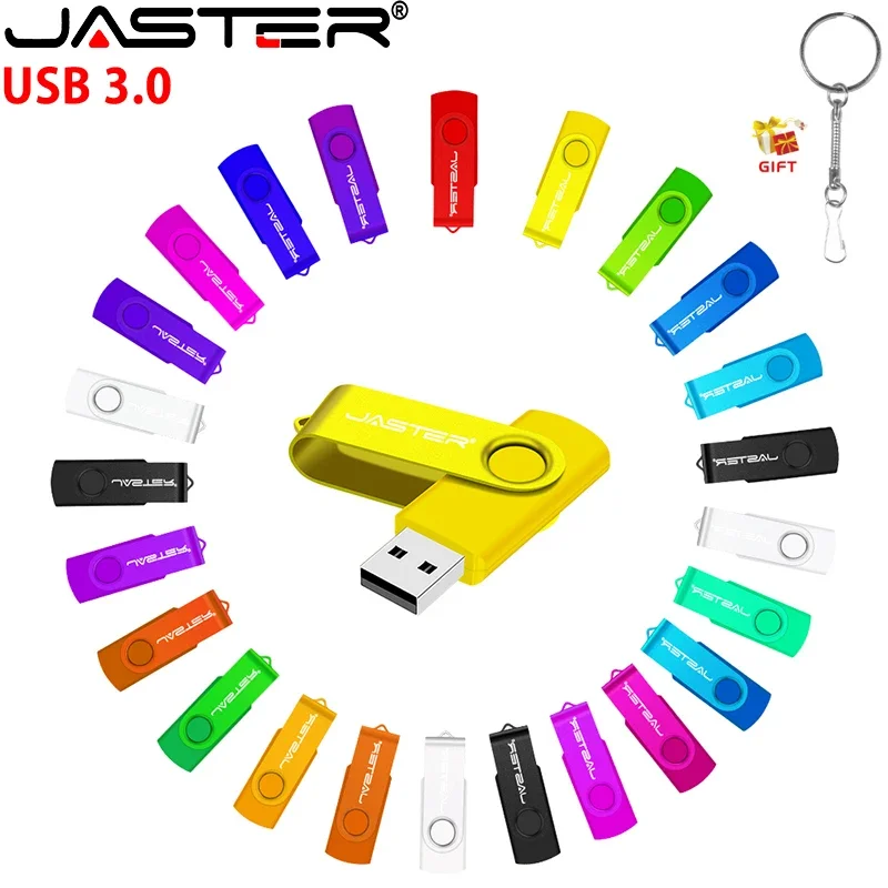 Rotatable Metal USB 3.0 Flash Drives 128GB Pen Drive 64GB Memory Stick 32GB Real Capacity USB Stick 16GB 8GB 4GB for Computer