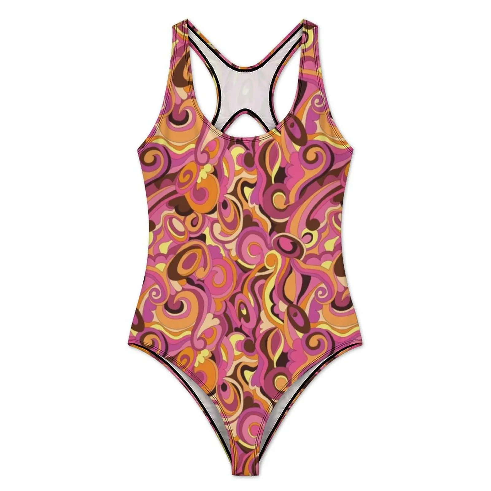 Psychedelic Dream Swimsuit Sexy Colorful Liquid Women Swimwear One Piece Aesthetic Bodysuit Surfing Push Up Backless Beachwear