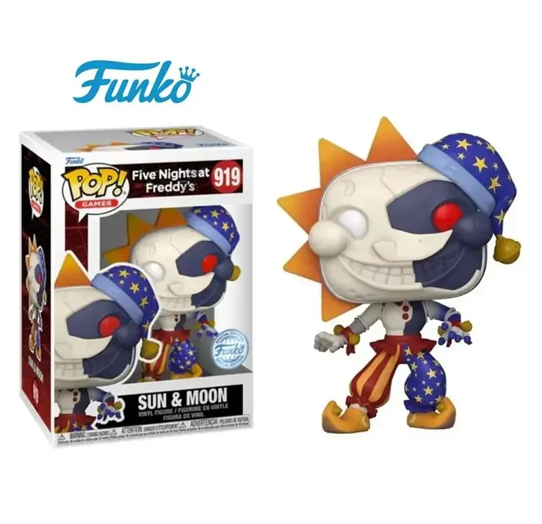 2024 NEW Funko POP Games SUN and MOON #919 Monsters FIVE NIGHTS AT Freddy's Action Toy Figures Model Vinyl Figure Pvc Gift Toys