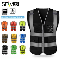 Reflective Safety Vest High Visibility blank  XXXL Motorcycle Jacket Safety Vest Fluorescent Signal For Men Woman