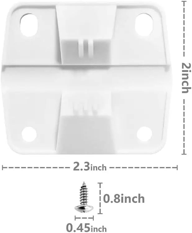 2Pcs White Plastic Cooler Hinges Replacemnt Ice Chest Hinges W/ Mounting Screws Set Compatible with Coleman Cooler