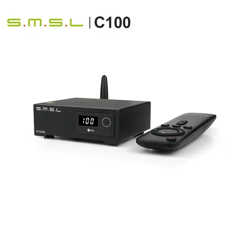 SMSL C100 MQA USB-декодер HIFI аудио ЦАП AK4493S декодирование XMOS XU316 32 бит 768 кГц DSD512 вход Bluetooth5.0 с дистанционным управлением