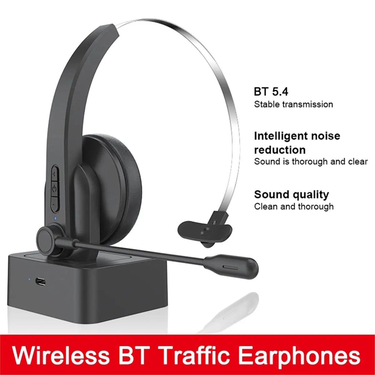 828 Mega Sale 2.4G and Bluetooth Dual Mode Wireless Headset with Mic Wireless Noise Reduction Headphones for PC Laptop Call
