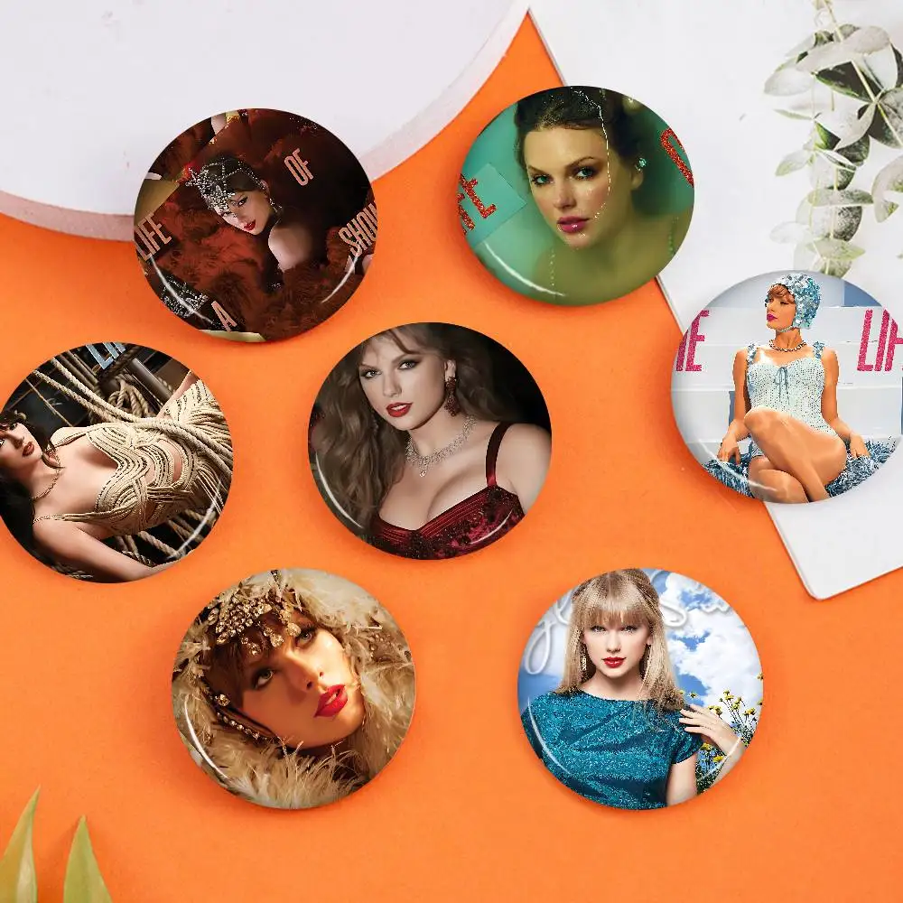 T-Taylor-SwiftS singer Soft Button Pin Bright Printed Icon Gift For Friends Badge Collar Brooch Lapel Pin Metal