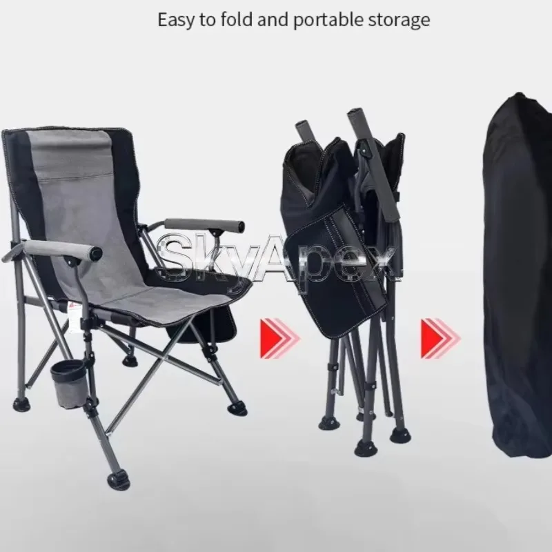 Compact Folding Camping Chairs Great For Beach Camping Garden Leisure Picnic Outing And Stable Support For Rest Time Experience