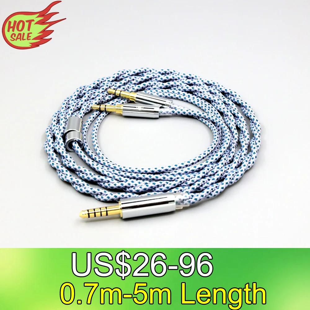 

99% Pure Silver Mix Graphene OCC Shielding Earphone Cable For Onkyo A800 Philips Fidelio X3 Kennerton Jord LN008656